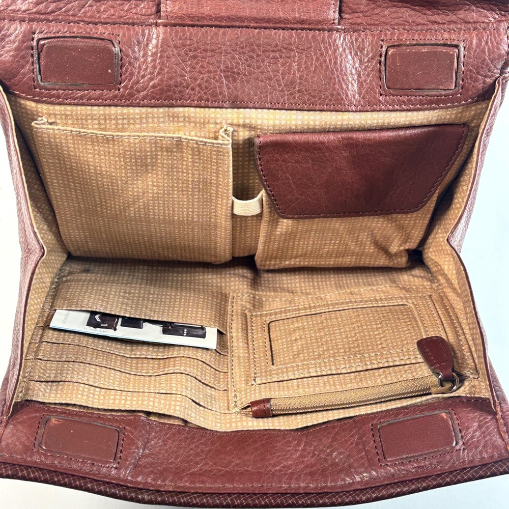 Brighton vintage. Elegant Brown Leather crossbody Bag. Minor wear. - Picture 8 of 13